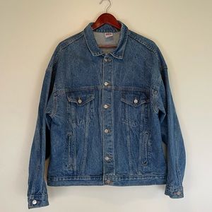 Vintage USA Made NEC Men’s Trucker Blue Jean Jacket 100% Cotton Large